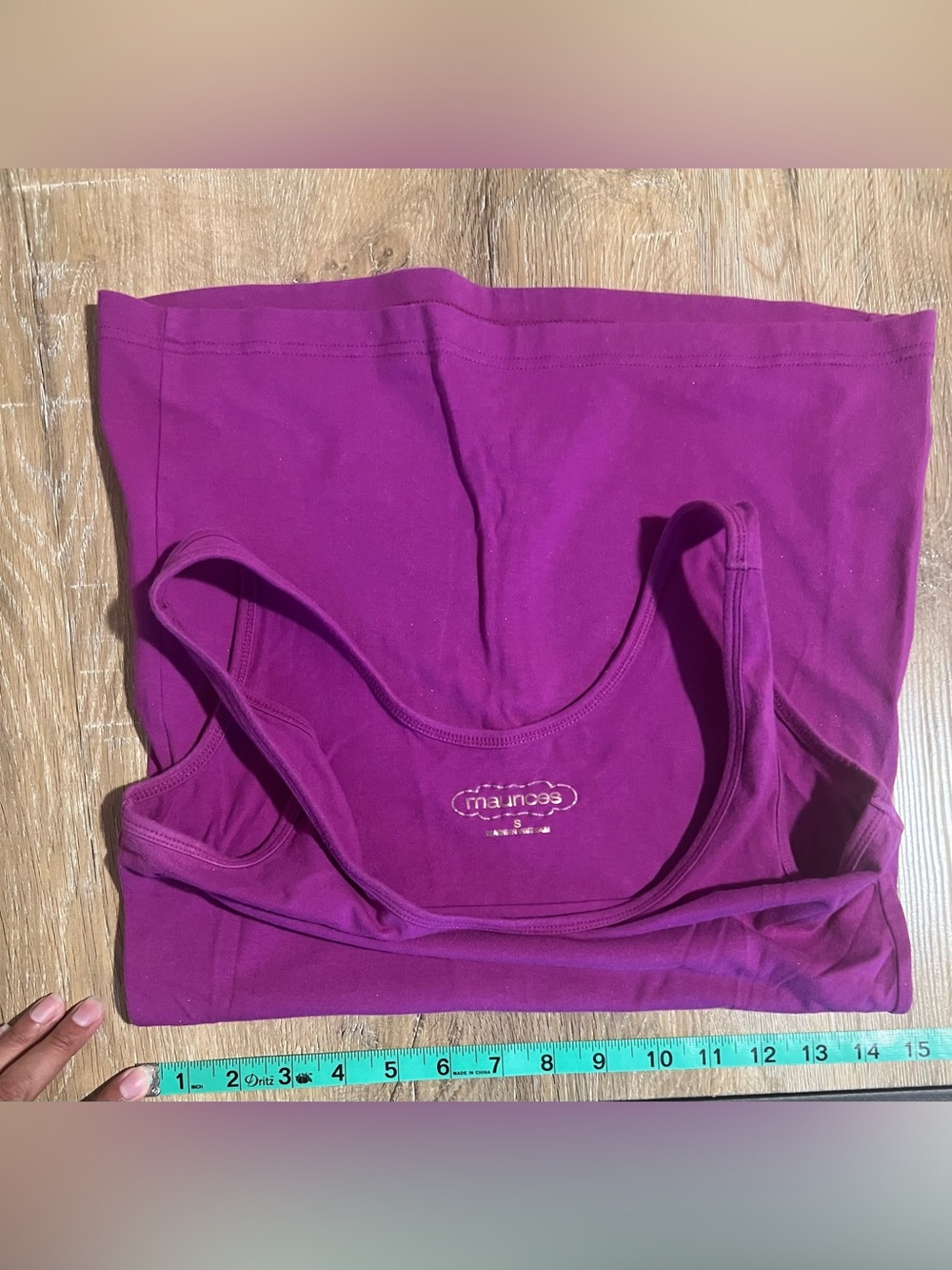 Maurices Women's Magenta Sparkle Scope Neck Tank
